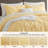 Bedsure Full Comforter Set Impala Yellow - Full Size Bedding 3 Pieces, Gentlesoft Pintuck Bed Set Gift For Family, Pinch Pleat All Season Comforter & Pillowcases-123856419-123856425