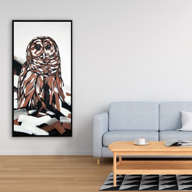 Tawny owl - 24"x48" Framed canvas