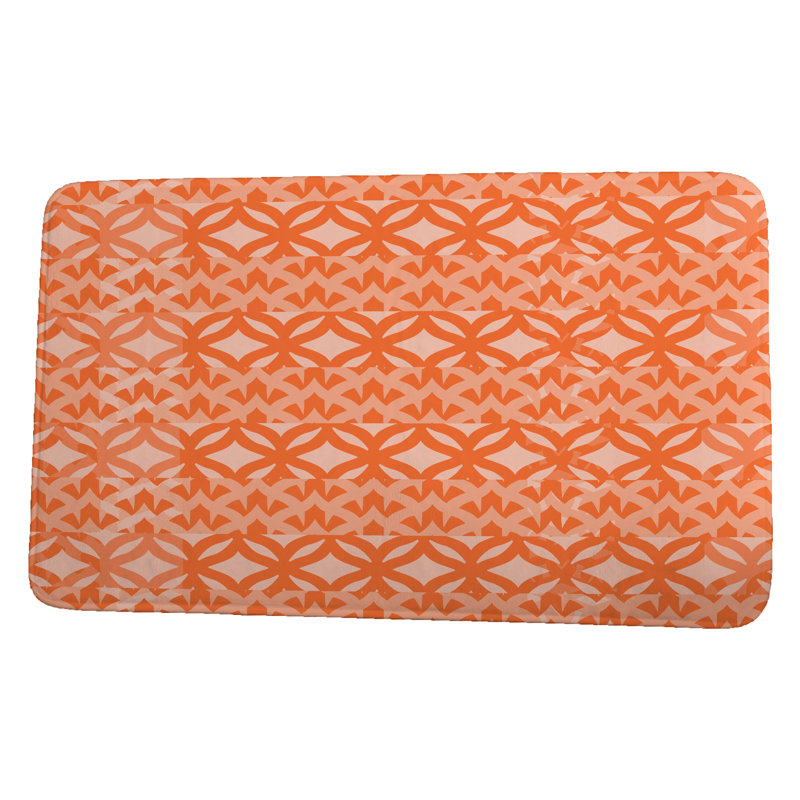 Tapis de bain Dotson, l 34 po x L 21 po, Orange