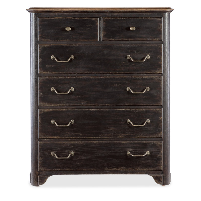 Americana Six-Drawer Chest, Black
