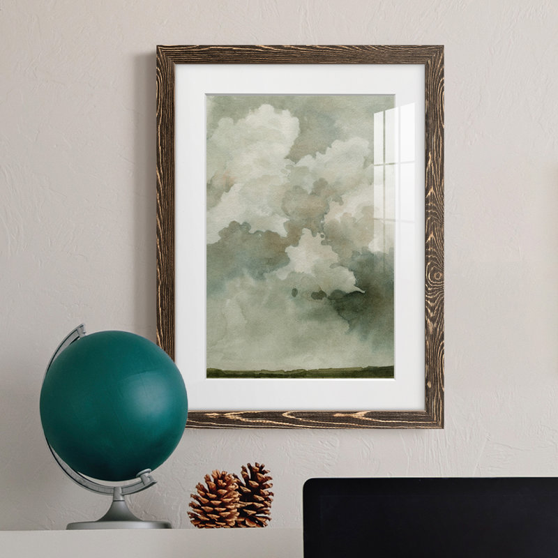Coming Rain I - Peinture encadrée, Cadre gris foncé, H 37,5 po x l 27,5 po x P 1 po