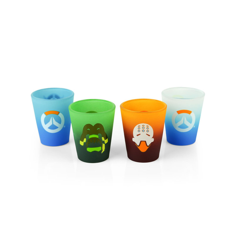 Heroes Symmetra Mercy Lucio Zenyatta, 4 pièces, 2 oz Ensemble de verres à liqueur