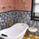 Fusion Dot 2" x 2" Penny round Marble Look Mosaic Wall Tile