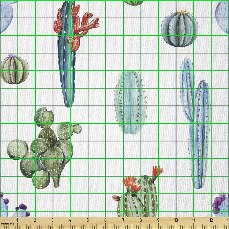 Cactus à l'aquarelle, cactus à l'aquarelle, l 36 po x L 180 po