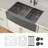 33" L x 21" W Farmhouse/Apron Front Kitchen Sink 60/40 Double Bowl Stainless Steel Sink with Sink Grid-100667624
