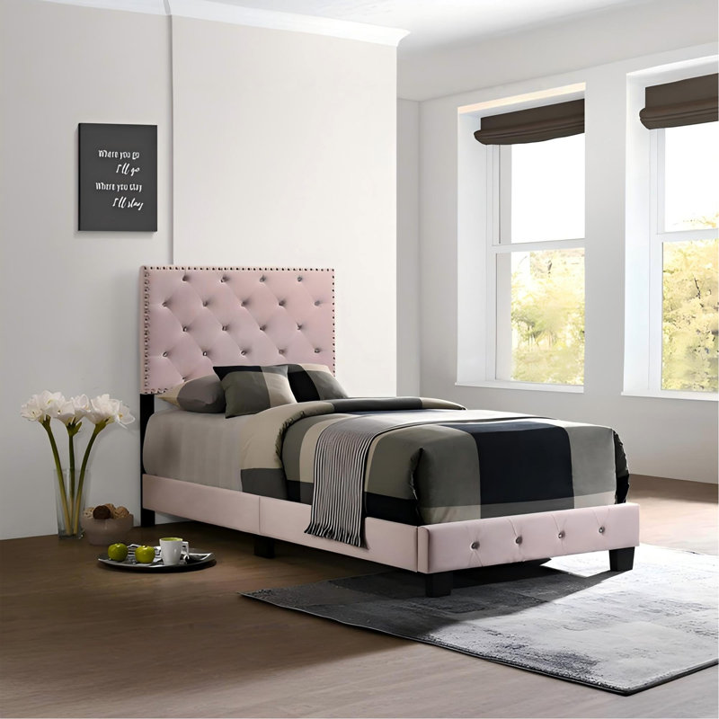 Grand lit transitionnel rose For Style
