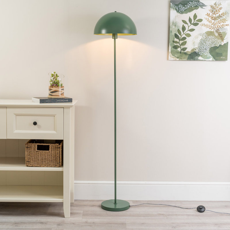 Riekele 158cm Traditional Floor Lamp, Yes, Forest Green