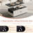 Multifunctional Centre Table,Modern Lift Top Coffee Table With 4 Storage Stools,Extendable Coffee Table