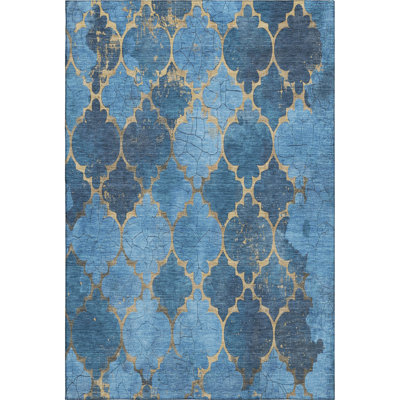 Premium Machine Washable Otte AMF1784 Damask Rug