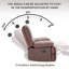 Fauteuil inclinable manuel en simili cuir Brisen de 44,5 po de largeur Brisen-124005745