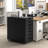 7-Drawer Chest Mobile File Cabinet Vertical Filing Organizer with Lockable Wheels Black-940776923