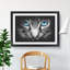 Bright Blue Cat Eyes - Picture Frame Painting Print-56855090-56855085