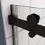 Porte coulissante pour douche de baignoire, verre trempé 5/16 po, noir mat, porte à structure, mécanisme élevé-117060968