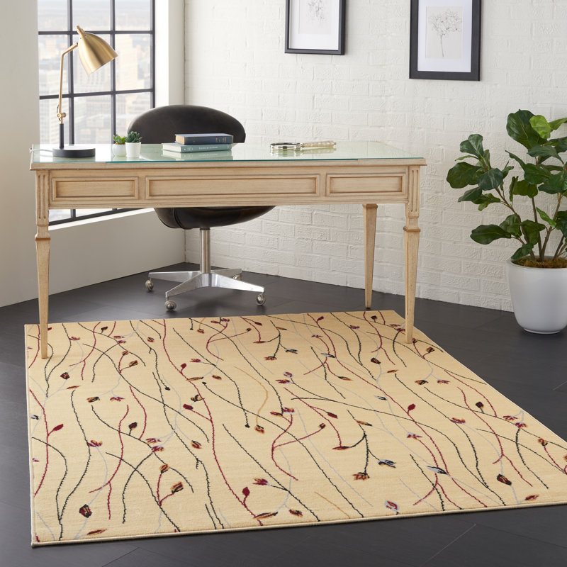Floral Area Rug, Rectangle 160 x 221cm