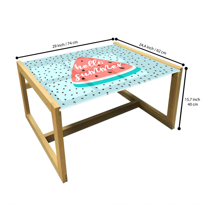 Jakalya Trestle Coffee Table, 40cm H x 74cm W x 62cm D