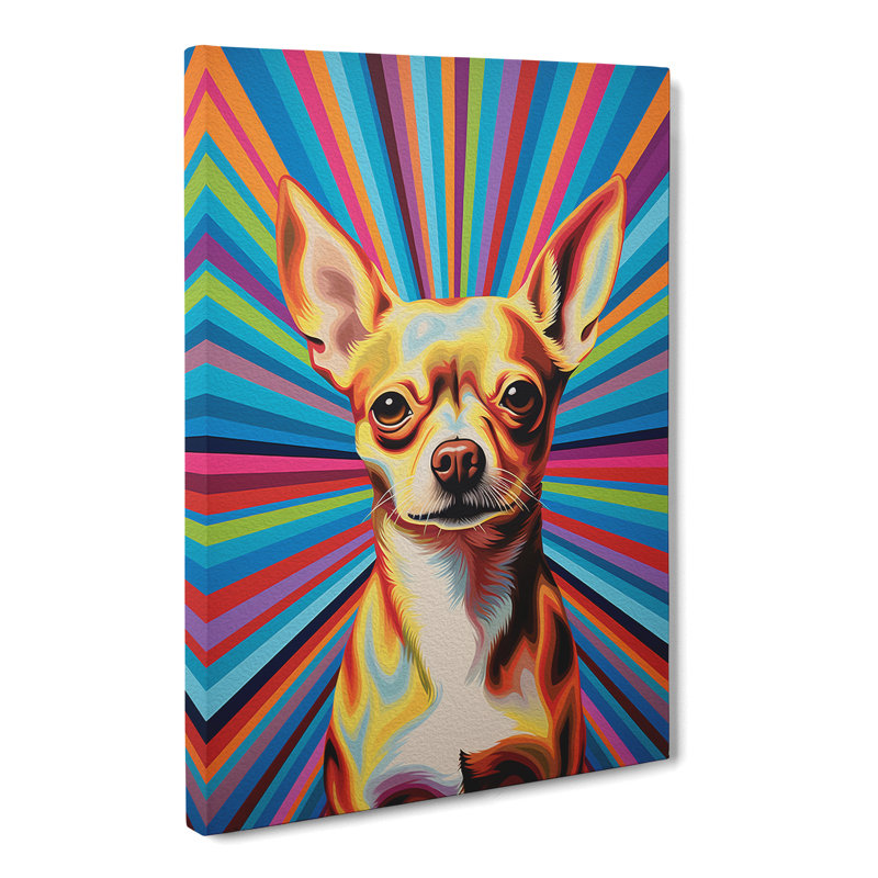 Chihuahua Op - No Frame Print, 50cm H x 35cm W x 3cm D