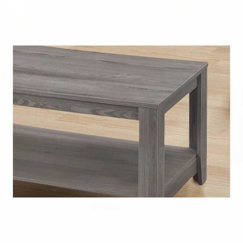 Ensemble de tables basses avec plateau en bois, Chêne gris