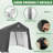 10FT*10FT Outdoor Storage Shelter Shed - Heavy Duty Storage Tent with Roll-up Ventilated Windows-114161940