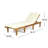 Wood Chaise Lounge W/ Cushion