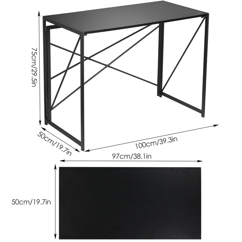Solid Wood Iron Computer Desk