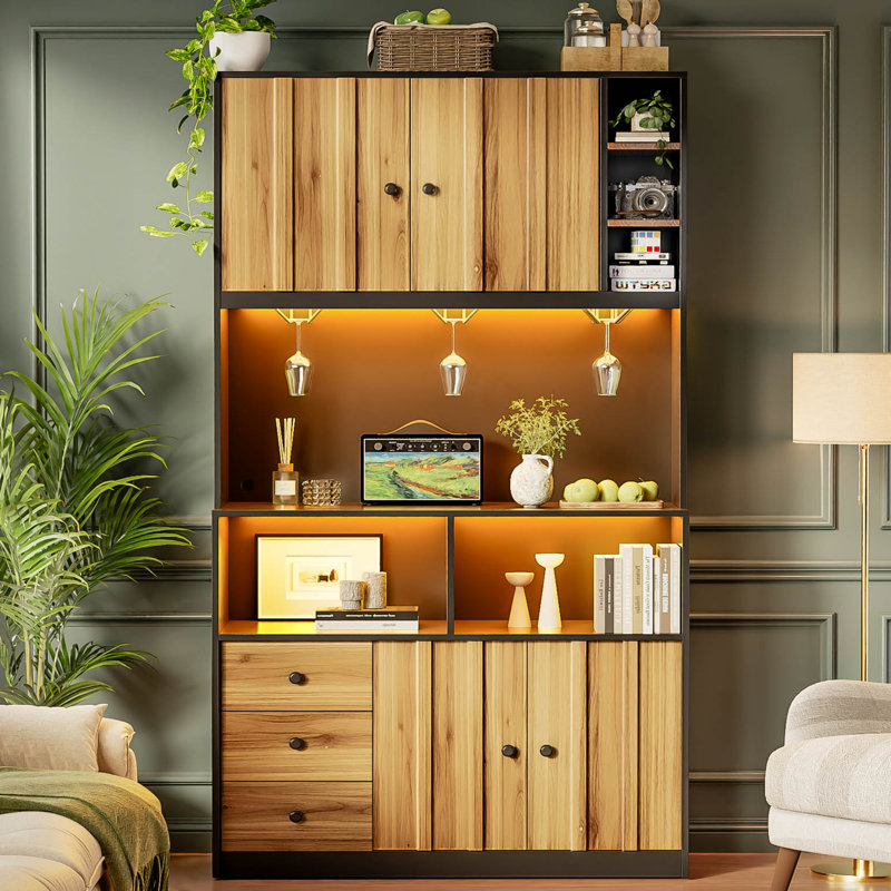 180 cm H Standard Pantry / Tall Cabinet, Natural