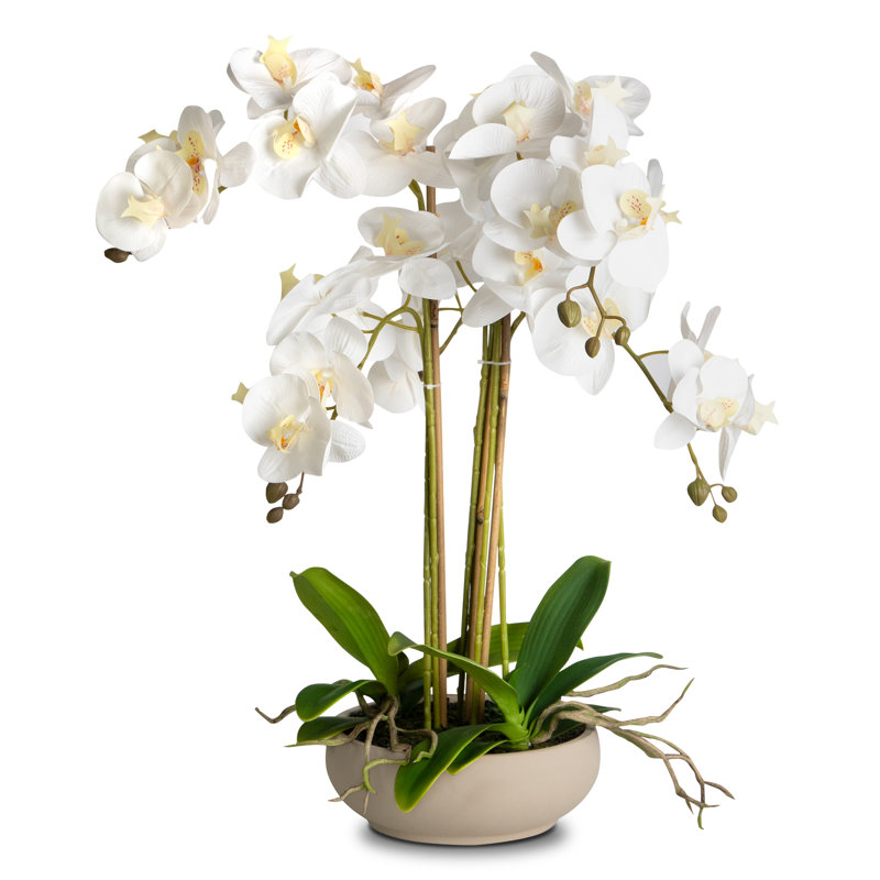 Faux Orchid Arrangement In Pot