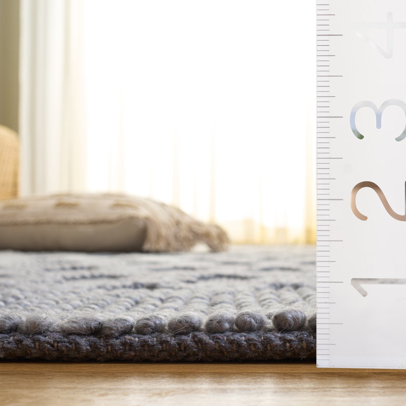 Natura Hand Woven Wool; Cotton; Recycled P.E.T Solid Color Indoor Rug, Rectangle 9' x 12'