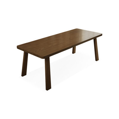 Bureau rectangulaire en bois massif 70,87 "noyer