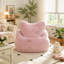 Fauteuil à billes en fausse fourrure pour enfants, fauteuil confortable en forme de cœur