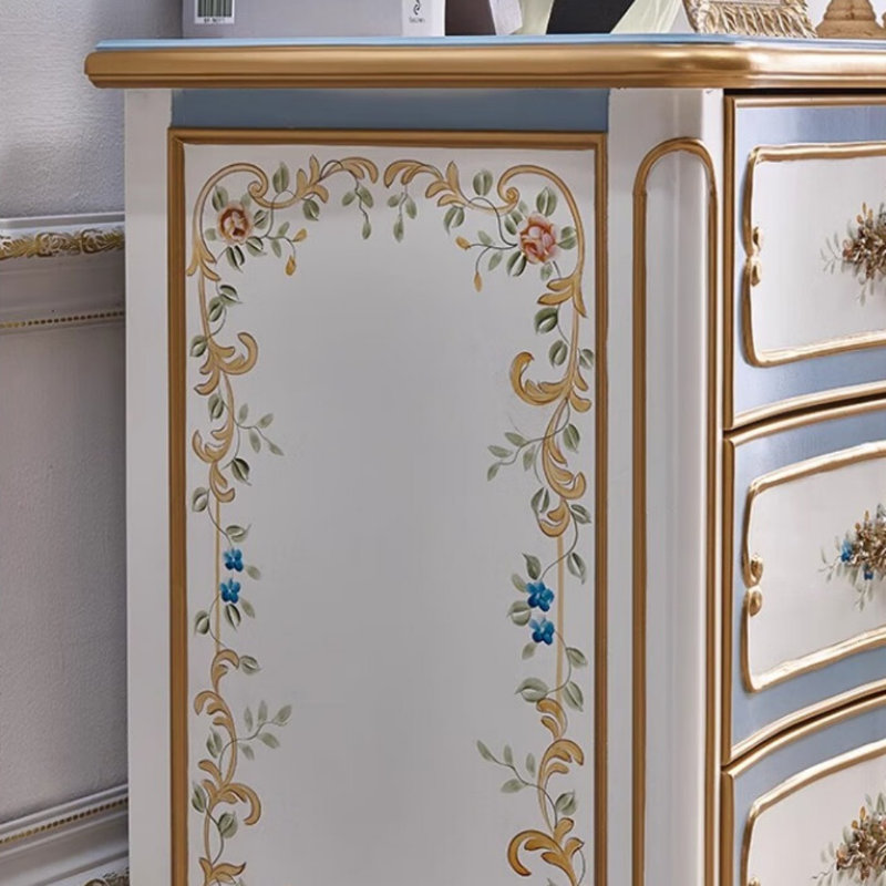 Armoire d'entrée moderne et minimaliste, Bleu