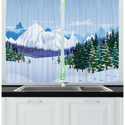 Ruffled Kitchen Curtain