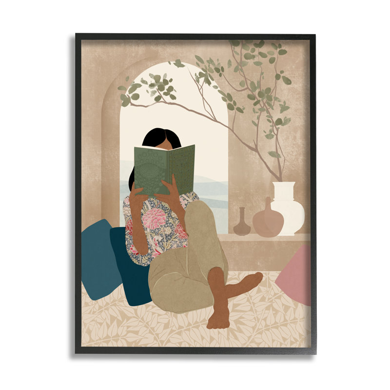Boho, lecture de livres sur bois par Victoria Barnes, impression, H 30 po x l 24 po x P 1,5 po
