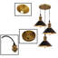 Rockingham 3 - Light Black Cluster Pendant