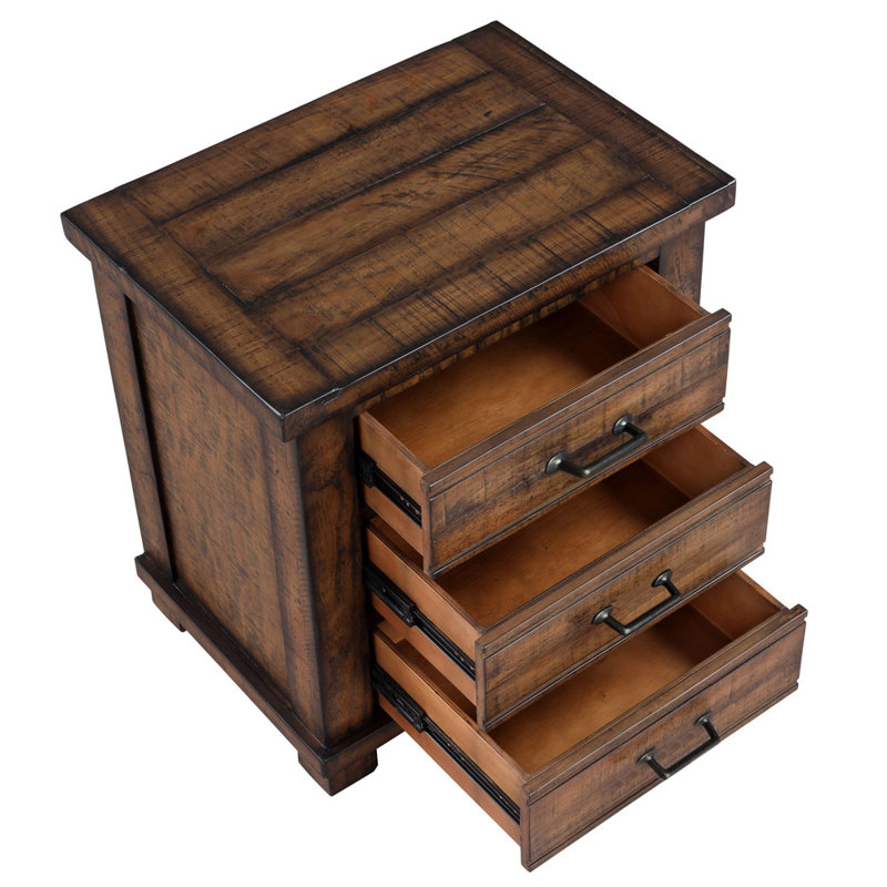 Table de chevet en bois massif Dipeeka