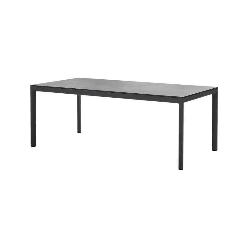 Drop Outdoor Dining Table, Black, Lava Gray