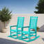 Ensemble de 2 chaises berçantes d'extérieur Hdpe-821586051