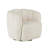Polyester Arched Swivel Cream Accent Chair