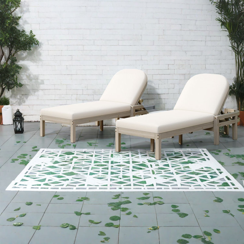 Chaise longue de patio en bois d'acacia de qualité supérieure au design moderne et réglable