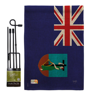 Double Sided 18.5'' H x 13'' W Burlap Flag Set