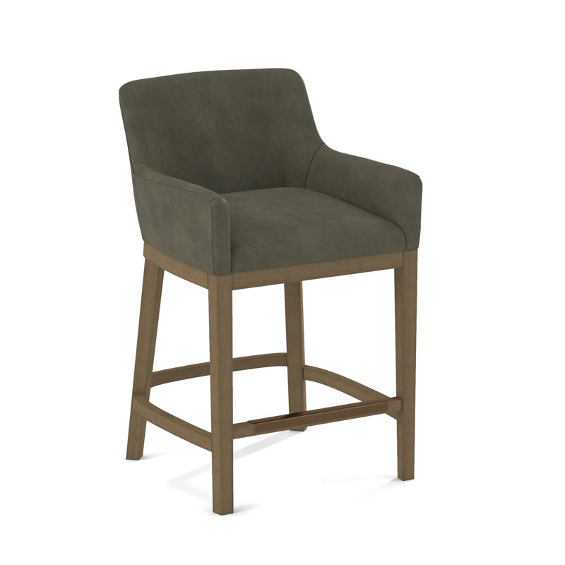 Upholstered Stool, Weathered Gray, Applause Archway Grey