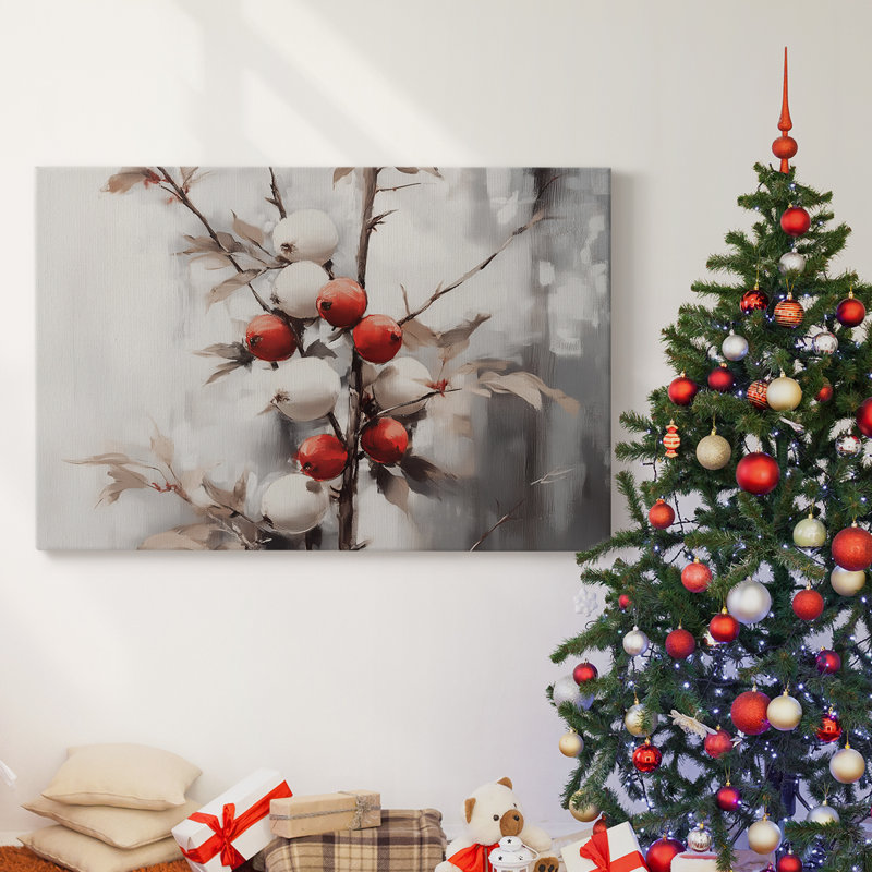 Art des Fêtes de Noël - Toile tendue avec châssis - Série 3-CLIV, H 12 po x l 18 po