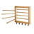 Swivel Bamboo Wall Mount Clothes Drying Rack with 5 Hooks, Natural