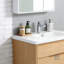 Plateau de distributeur de savon en bois d'acacia pour l'organisation de comptoir de salle de bain et de cuisine, plateau de meuble-lavabo décoratif pour parfum, bijoux et articles essentiels avec rebords surélevés