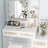 43.2'' Wide Vanity Set with Stool and Mirror