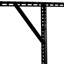 Support de rangement de garage noir robuste de 2 pi x 8 pi, poids de 450 lb, hauteur de 22 à 40 po, hauteur réglable de 450 lb, hauteur de plancher dégagée