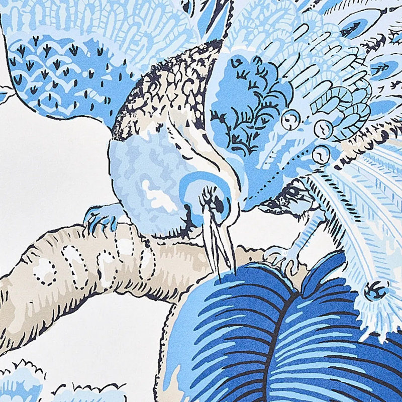 Papier peint Cranley Garden, Bleu