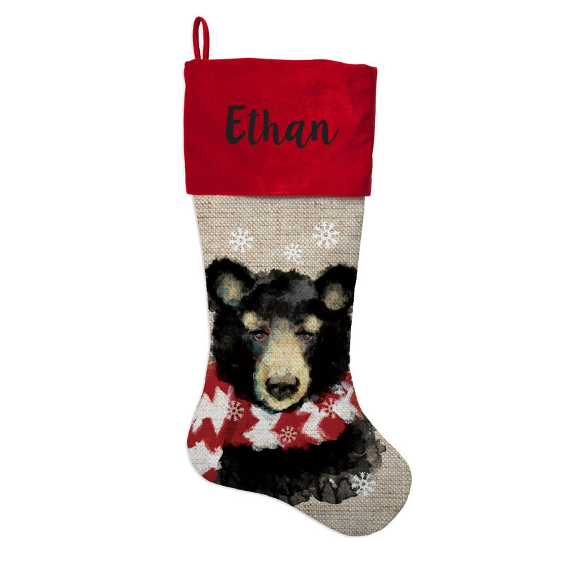 Bear Personalized Stocking, Yes