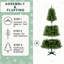 Arbre de Noël artificiel à charnière de 6 pi avec 582 pointes, branches complètes, support en plastique Holiday à 4 pieds pour la décoration intérieure, look, installation rapide, coffre-fort, support léger, arbre de décoration créatif, conseils et