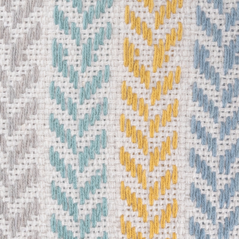Coussin 100% coton tissé à la main, Jaune/vert, Housse de coussin seulement - sans coussin