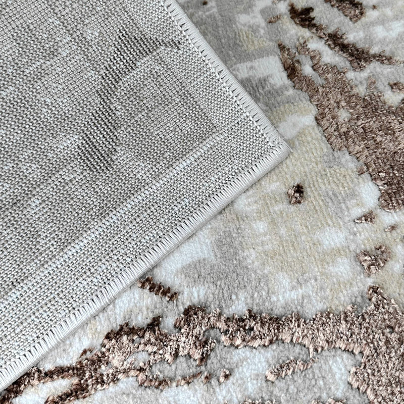 Tapis à motif abstrait de luxe avec cercles Penina
